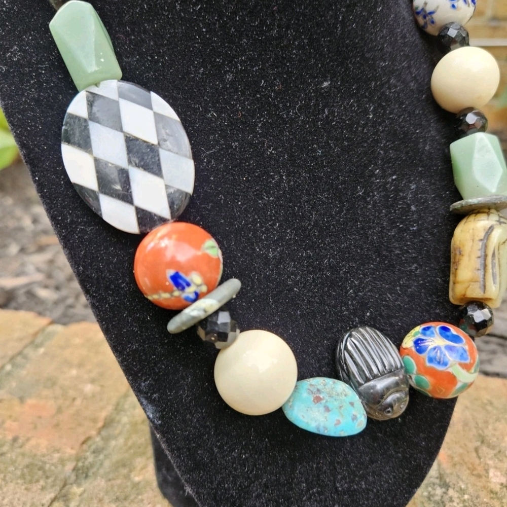 Handcrafted Multicolor Statement Necklace - image 8